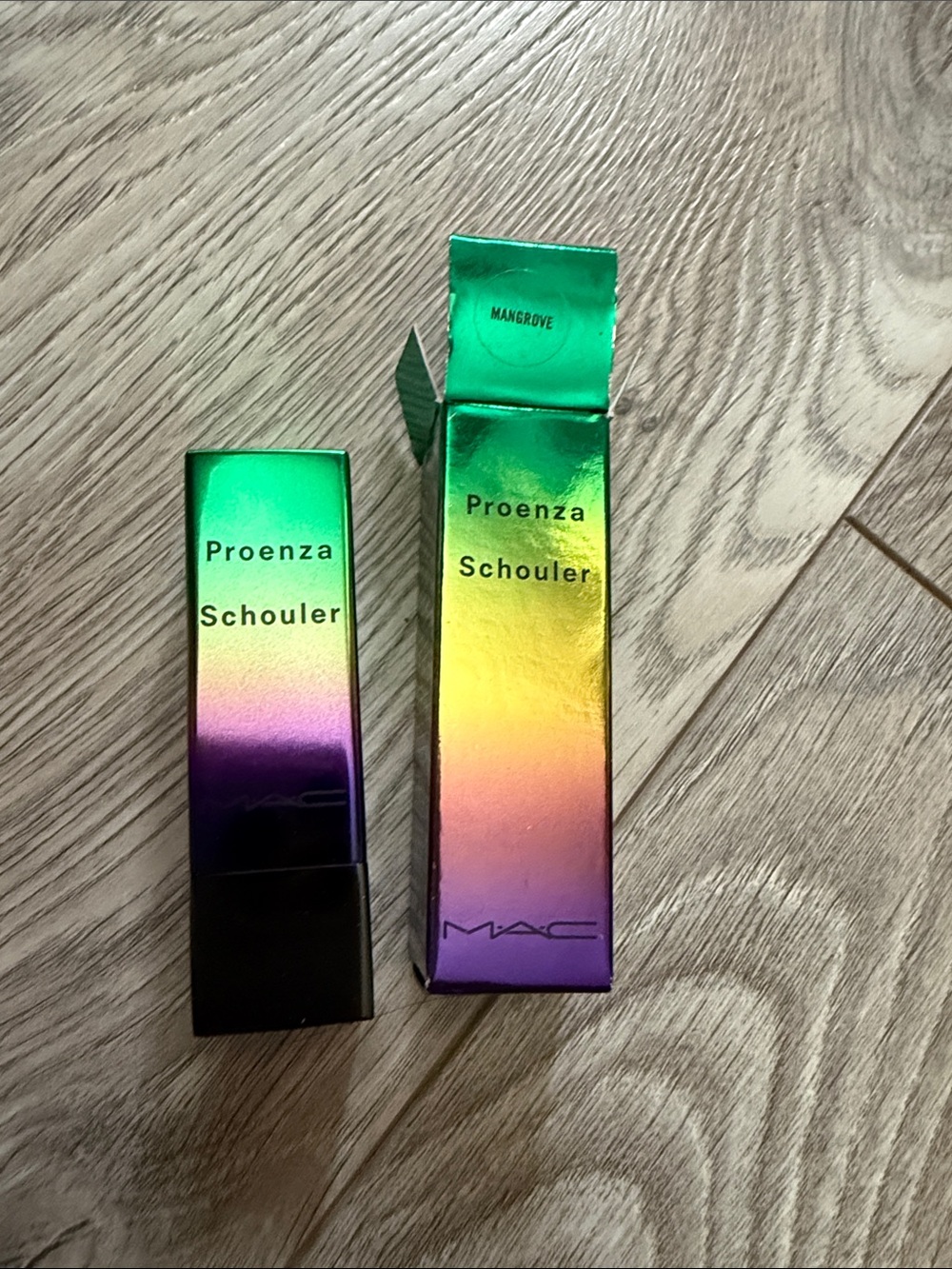 MAC Cosmetics Lipstick - Green, Yellow, Purple Gradient Packaging